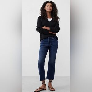 Ann Taylor Loft Curvy Kick Crop Denim Jeans 8